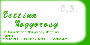 bettina mogyorosy business card